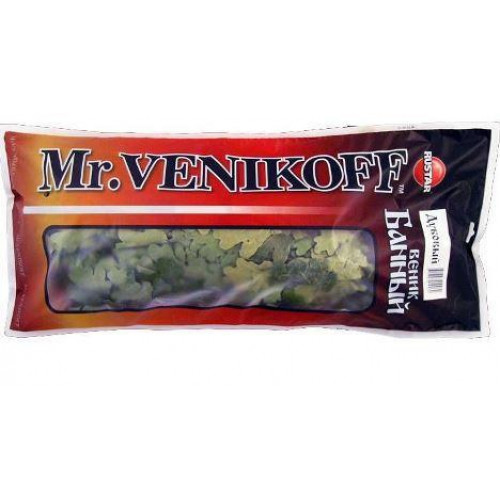 Веник дубовый Mr.VENIKOFF в прозрачной упаковке