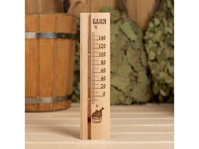 18037  Термометр "Баня" 24,8*5,3*1 см для бани и сауны