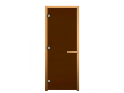 Дверь бронза матовое 1800*800, 8мм, 3 петли, коробка осина