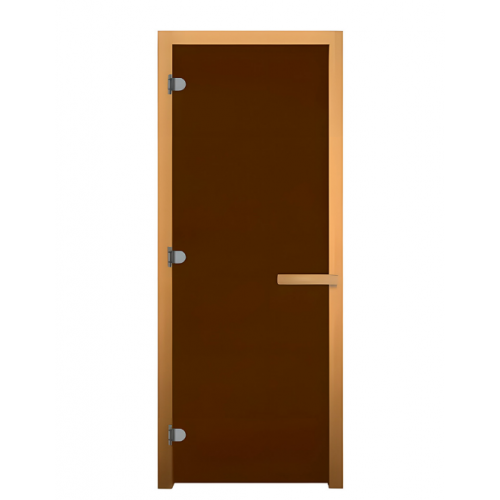 Дверь бронза матовое 1800*800, 8мм, 3 петли, коробка осина