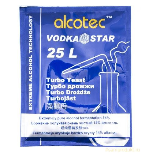 Дрожжи спиртовые Alcotec Star VodkaTurbo 66 гр