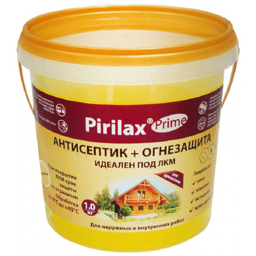 Огнезащит. пропитка-антисептик (биопирен)для древесины "Пиралакс-Прайм "НОРТ" 1,1 кг (1/4)