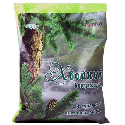 Соль "АРОМИКА" 1000 гр. ХВОЙНЫЙ КОНЦЕНТРАТ