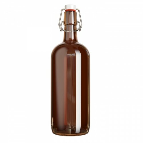 Бутылка с бугельной пробкой 1л коричневая