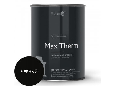 Эмаль термостойкая ELKON черная до 1000С (0,8 кг)